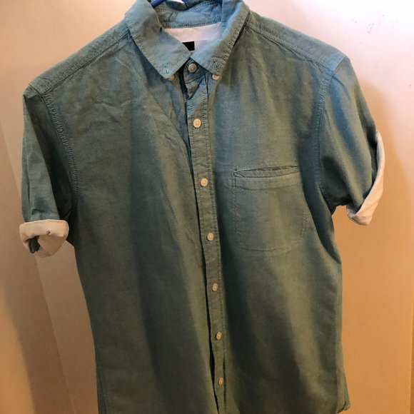 Topman Other - Topman Short Sleeve Shirt - Ocean Blue